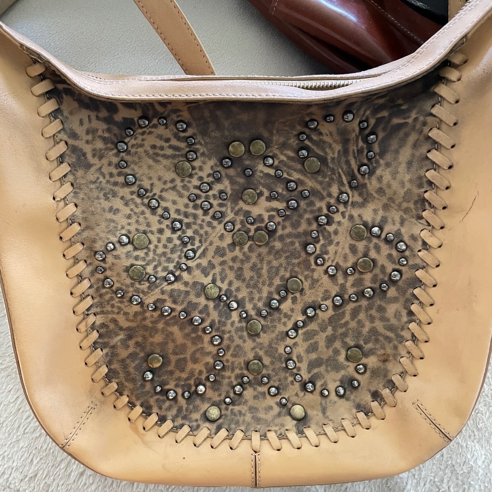 Vintage oki doki made in Italy leather bag